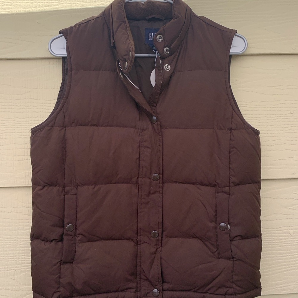 GAP Chocolate Brown Quilted Vest